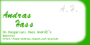 andras hass business card